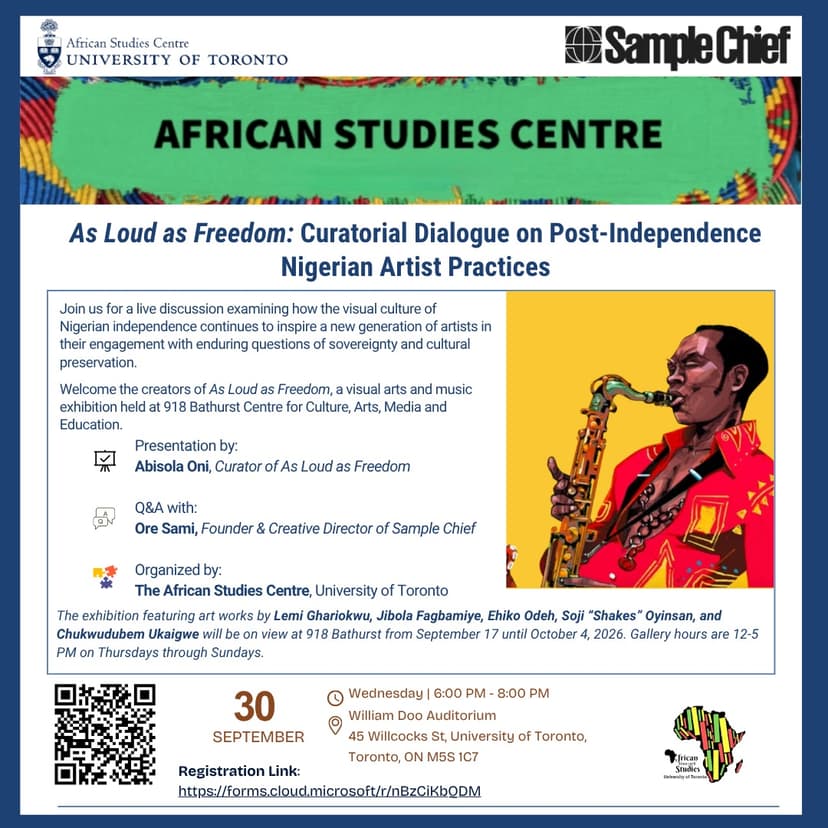 As Loud as Freedom: Curatorial Dialogue on Post-Independence Nigerian Artist Practices